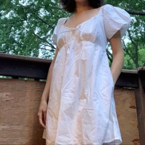 New Hollister white mini dress